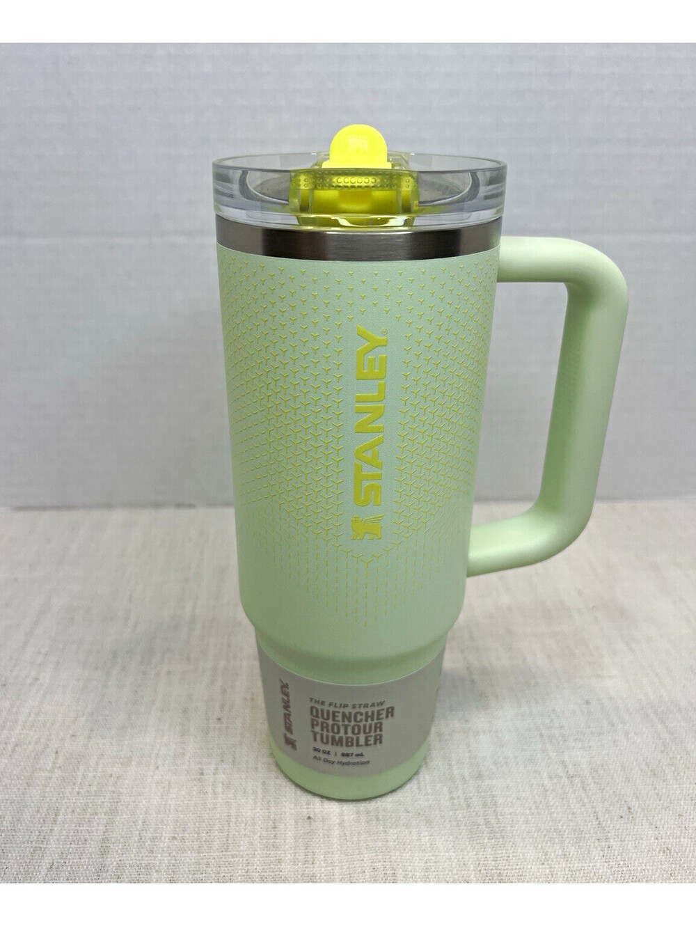 Stanley Quencher ProTour 30 oz Honeydew HyperGrip Tumbler w/ Handle Flip Straw